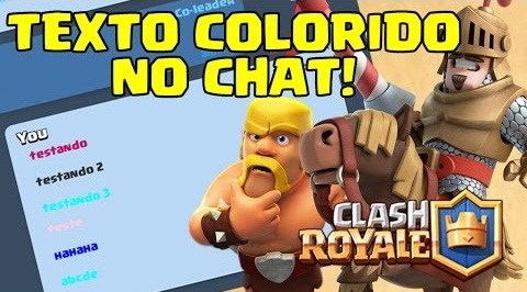 Escrevendo Colorido No Chat Do Cla Clash Royale Dicas - código para deixar o nome colorido no brawl stars