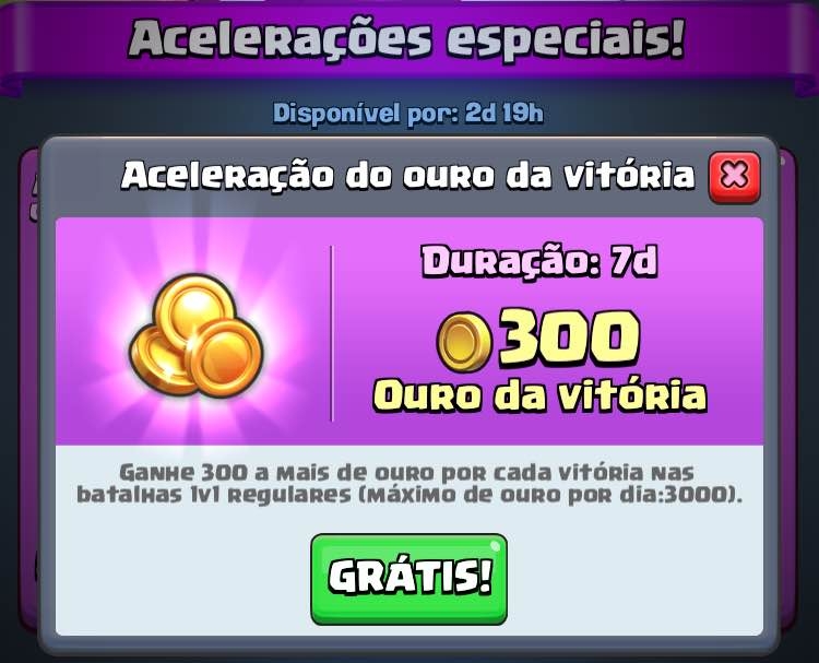 Acelerador de Ouro Grátis no Clash Royale